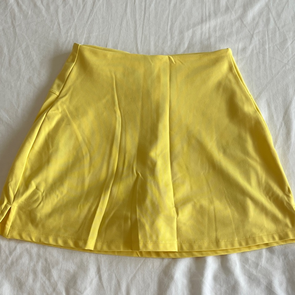 girlfriend collective Bright Yellow Sports Skirt